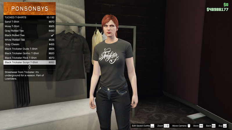 파일:Lowriders-GTAO-FemaleTops-TuckedTShirts5-BlackTricksterScriptTShirt.png