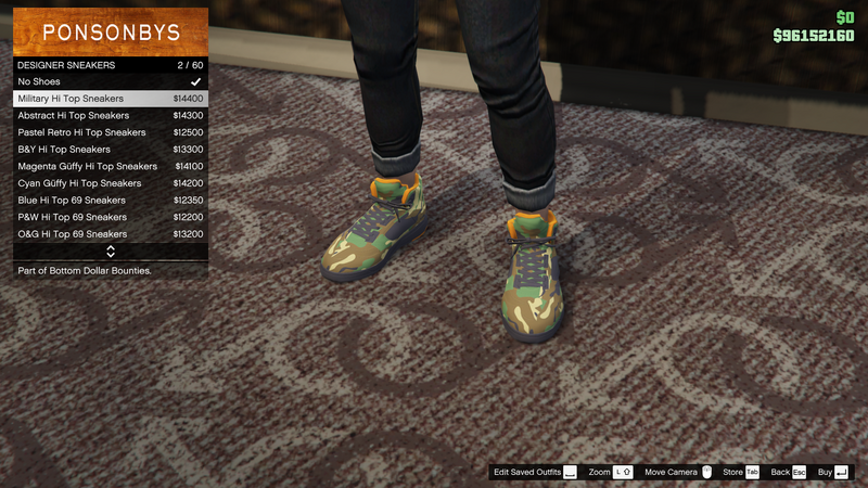 파일:BottomDollarBounties-GTAOe-FemaleShoes-DesignerSneakers1-MilitaryHiTopSneakers.png
