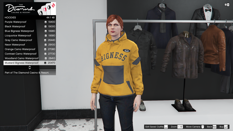 파일:CasinoStore-GTAOee-FemaleTops-Hoodies44-MustardBignessWaterproof.png