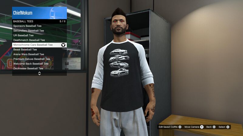 파일:SpecialClothing-GTAOee-CareerProgress-MonochromeCarsBaseballTee.jpg