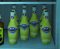 냉장고 안의 Jakey's Lager 병.