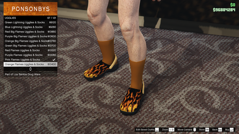 파일:LosSantosDrugWars-GTAOe-MaleShoes-Ugglies66-OrangeFlamesUgglies&Socks.png