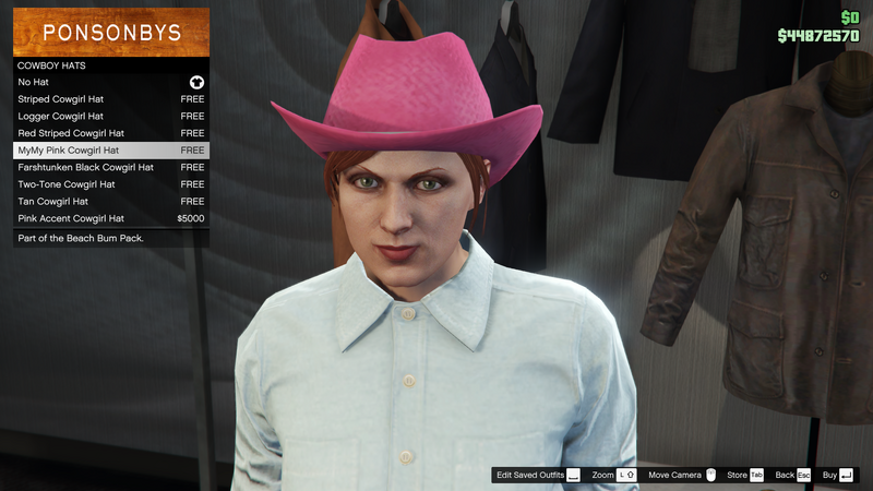 파일:BeachBumUpdate-GTAO-FemaleHats-CowboyHats4-MyMyPinkCowgirlHat.png