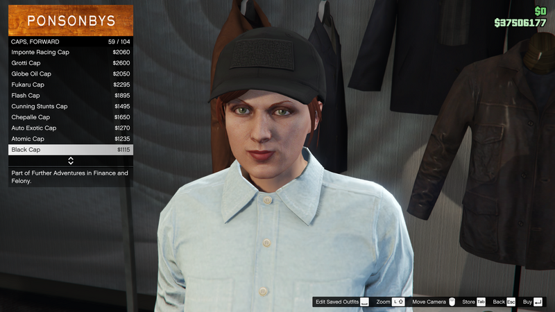 파일:FurtherAdventuresinFinanceandFelony-GTAO-FemaleHats-Caps1-BlackCap.png