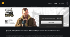 Grand Theft Auto IV: The Complete Edition 스토어 목록.
