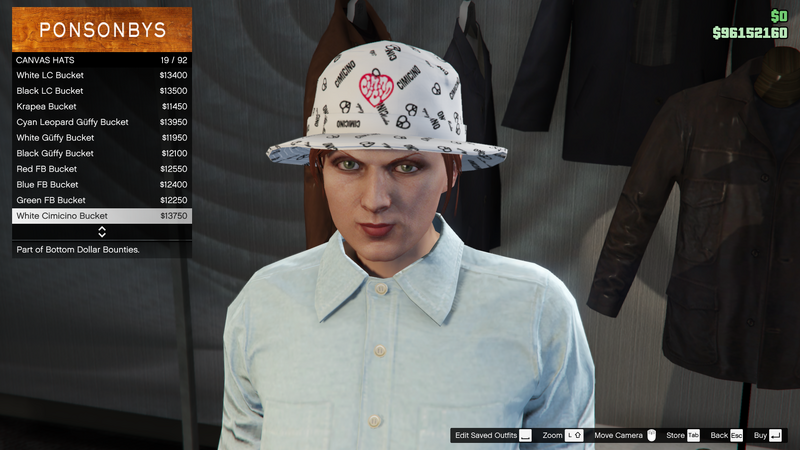 파일:BottomDollarBounties-GTAOe-FemaleHats-CanvasHats18-WhiteCimicinoBucket.png