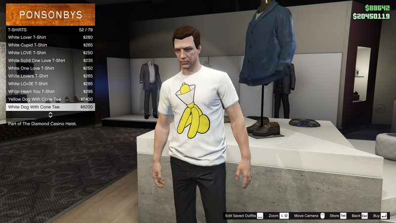 파일:SpecialClothing-GTAO-WhiteDogWithConeTee.png