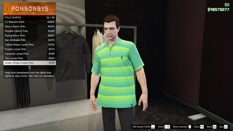 파일:Lowriders-GTAO-MaleTops-PoloShirts5-GreenStripeLoosePolo.png