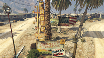 Sunset Shores 표지판.