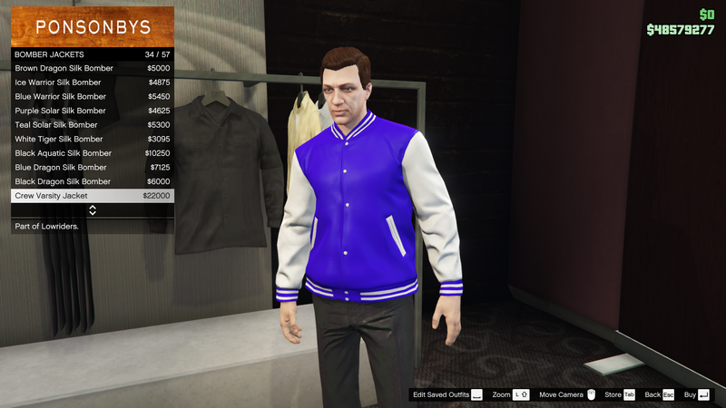파일:Lowriders-GTAO-MaleTops-BomberJackets1-CrewVarsityJacket.png