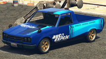 Grand Theft Auto Online에서 오토 이그조틱 웨이브 상징이 적용된 워러너 HKR. (후측면 보기)