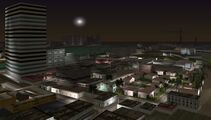 GTA: VC의 리틀 하바나, 밤에 남동쪽에서 바라본 모습.