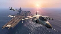 USS 럭싱턴, 히드라, 여러 대의 P-996 레이저를 보여주는 홍보 스크린샷.