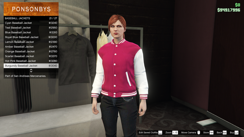파일:SanAndreasMercenaries-GTAOe-FemaleTops-BaseballJackets20-BurgundyBaseballJacket.png