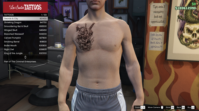 파일:TheCriminalEnterprises-GTAOe-MaleTattoos-TorsoChest1-Swords&City.png