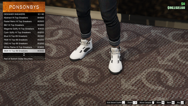 파일:BottomDollarBounties-GTAOe-FemaleShoes-DesignerSneakers11-B&WHiTop69Sneakers.png