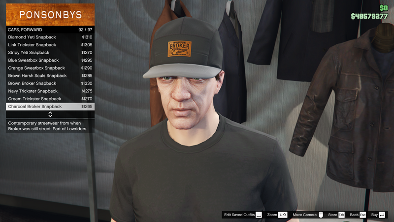 파일:Lowriders-GTAO-MaleHats-Caps25-CharcoalBrokerSnapback.png