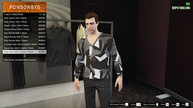 파일:SanAndreasMercenaries-GTAOe-MaleTops-VNeckSweaters10-GrayGeoSandCastleVNeck.png