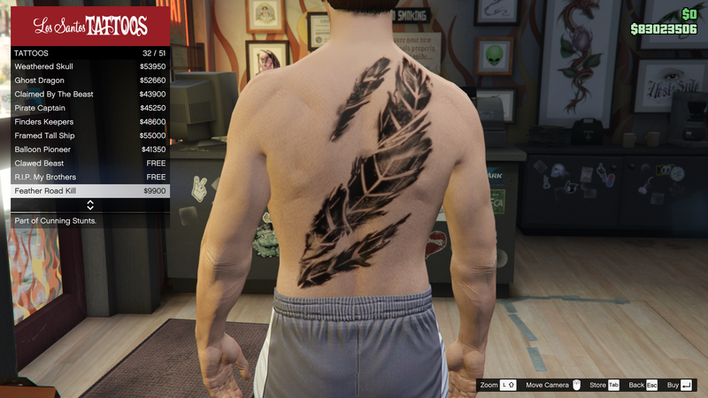 파일:CunningStunts-GTAOe-MaleTattoos-TorsoBackFull1-FeatherRoadKill.png