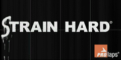 낙서로 훼손된 "Strain Hard" 광고판.