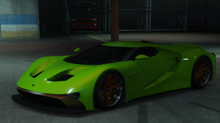 차량 판매 임무에 등장하는 C4TCHM3 FMJ, GTA 온라인. (후면 쿼터 뷰)