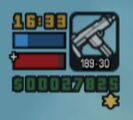GTA 리버티 시티 스토리(GTA) PS2 버전, 사각형 형태의 체력 및 방탄복 바.