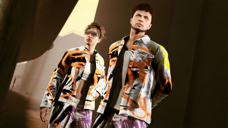 파일:GTA+-March-2024-GTAOee-GraffitiJeanJacketandJeans.jpg