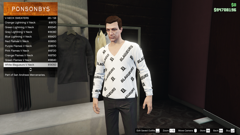 파일:SanAndreasMercenaries-GTAOe-MaleTops-VNeckSweaters25-WhiteBlagueursVNeck.png