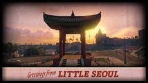 GTA V 디지털 매뉴얼에 등장하는 리틀 서울 엽서.