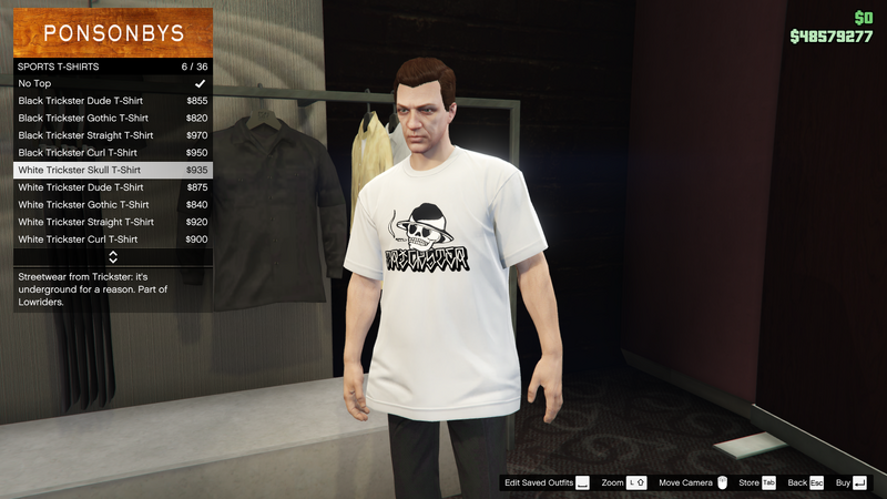 파일:Lowriders-GTAO-MaleTops-SportsTShirts5-WhiteTricksterSkullTShirt.png