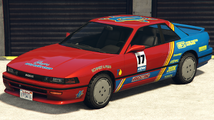 GTA Online의 레무스 (Atomic 모터스포츠 리버리). (후측면 보기)