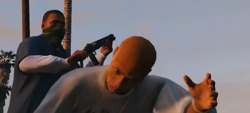 파일:Franklin kicking a Balla-GTAV.png