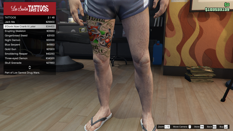 파일:LosSantosDrugWars-GTAOe-MaleTattoos-RightLeg2-BDonkNowCrankItLater.png