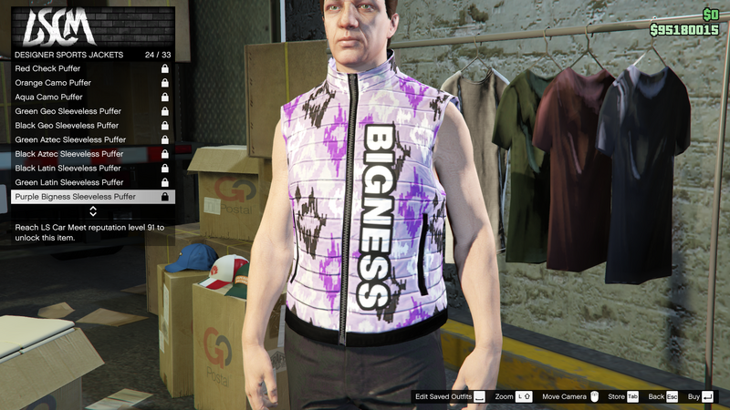 파일:LosSantosTuners-GTAO-MaleTops-DesignerSportsJackets23-PurpleBignessSleevelessPuffer.png