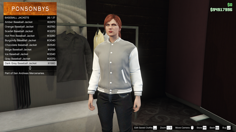 파일:SanAndreasMercenaries-GTAOe-FemaleTops-BaseballJackets25-DarkGrayBaseballJacket.png