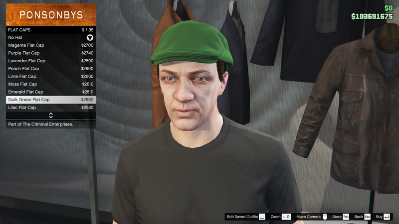 파일:TheCriminalEnterprises-GTAOe-MaleHats-FlatCaps8-DarkGreenFlatCap.png