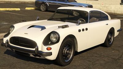 GTA V 초기 버전의 흰색 JB 700. (후면 쿼터뷰)