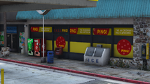 GTA V 내 론 주유소에 위치한 Ping! 식당.