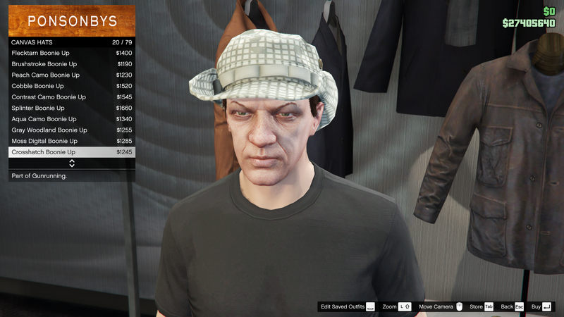 파일:Gunrunning-GTAO-MaleHats-CanvasHats19-CrosshatchBoonieUp.png