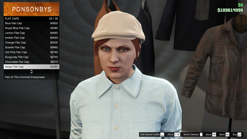 파일:TheCriminalEnterprises-GTAOe-FemaleHats-FlatCaps22-BeigeFlatCap.png