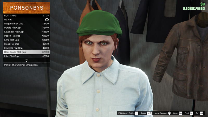 파일:TheCriminalEnterprises-GTAOe-FemaleHats-FlatCaps8-DarkGreenFlatCap.png