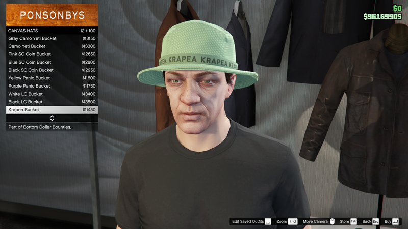 파일:BottomDollarBounties-GTAOe-MaleHats-CanvasHats11-KrapeaBucket.png