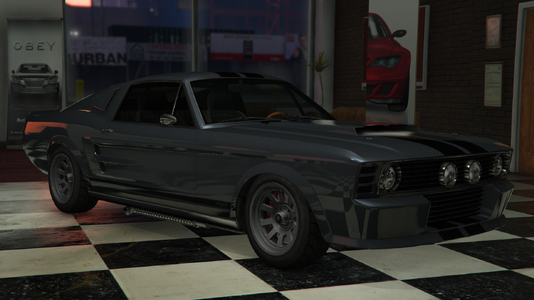 사업 배틀 중의 RA1NE 엘리. (후면 쿼터 뷰)