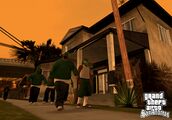 공식 웹사이트의 "Grove Street Families" 섹션 홍보용 스크린샷.
