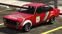 Grand Theft Auto Online의 레드우드 랠리 도색 레티뉴 Mk II. (후측면 보기)