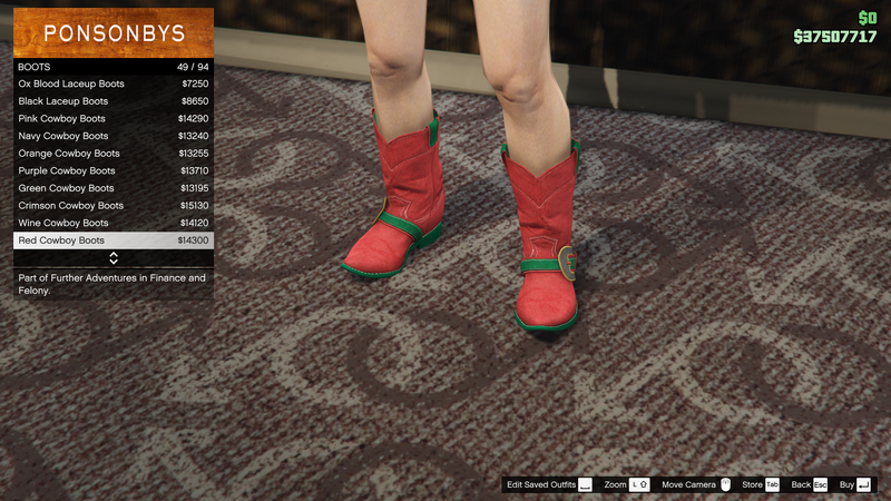 파일:FurtherAdventuresinFinanceandFelony-GTAO-FemaleShoes-Boots8-RedCowboyBoots.png