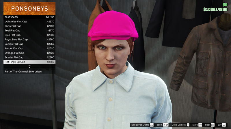 파일:TheCriminalEnterprises-GTAOe-FemaleHats-FlatCaps19-HotPinkFlatCap.png