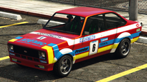 GTA Online의 레티뉴 Mk II (Atomic 랠리 리버리). (후측면 보기)