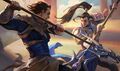 자르반 4세와 신 짜오 "여파" 일러스트 (Riot 아티스트 Eric Canete)