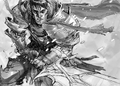 가렌 "병사와 마녀" 일러스트 (Riot 아티스트 Eric Canete)